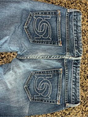 Y2K bebe Women's Blue Boot Cut Jeans